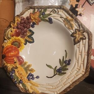 Autumn Harvest Ceramic Dinner Plate
